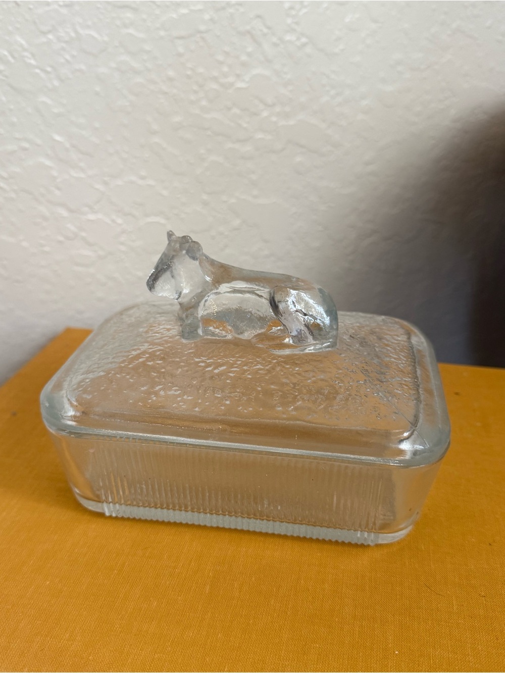 Glass Cow Refrigerator Dish by Zabkowice Poland
